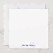 FLORALE MODERNE, INTÉRIEUR BLANC, CARTE CARRÉ (Dos)