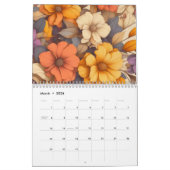 Florale moderne retro herfst elegant kalender (Mar 2026)
