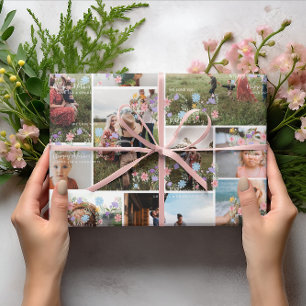 Florale MOM Foto Collage   Gepersonaliseerd met 10 Cadeaupapier