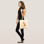 Florale Monogram Aangepaste Naam Initiaal Botanisc Tote Bag (Voorkant (model))