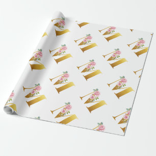 Florale Monogram Botanische Modern Cadeaupapier