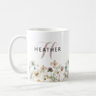Florale Monogram Koffiemok