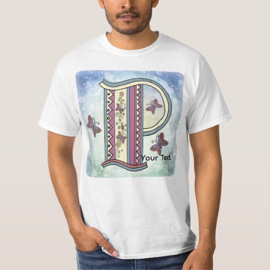 florale Monogram P t-shirt (Voorkant)
