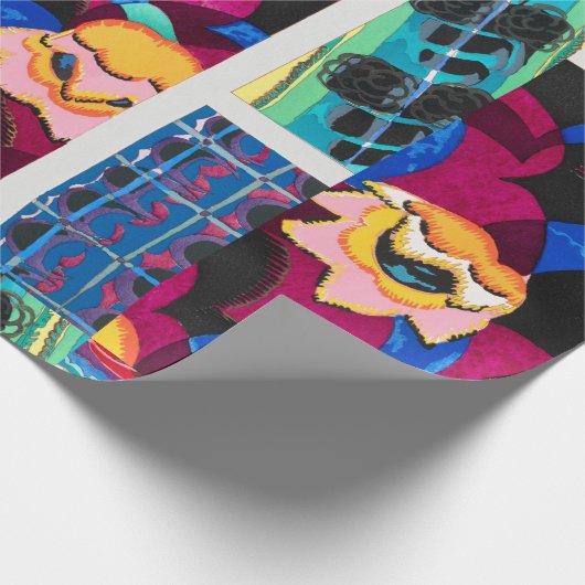  florale multicolor cadeaupapier (Hoek)