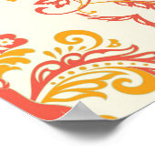  florale naadloze pleister. Klassieke Baroque wa Poster (Hoek)