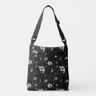 Florale op maat gemaakte monogram crossbody tas