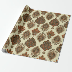 Florale paisley naadloos. illustratie cadeaupapier