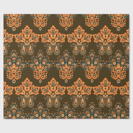 Florale paisley naadloos.  illustratie cadeaupapier (Vlak)