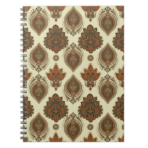 Florale paisley naadloos. illustratie notitieboek