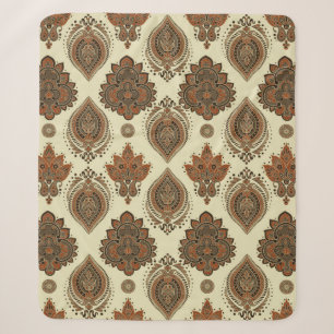 Florale paisley naadloos. illustratie sherpa deken