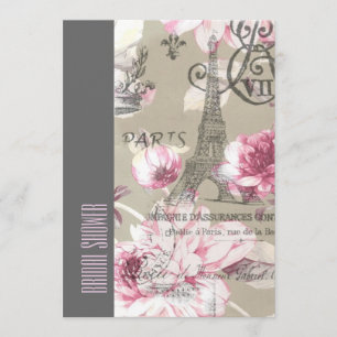 florale paris eiffeltoren vrijgezellenfeest kaart