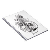 Florale Pflanze im Tangle Design -  Notitieboek (Rechterzijde)