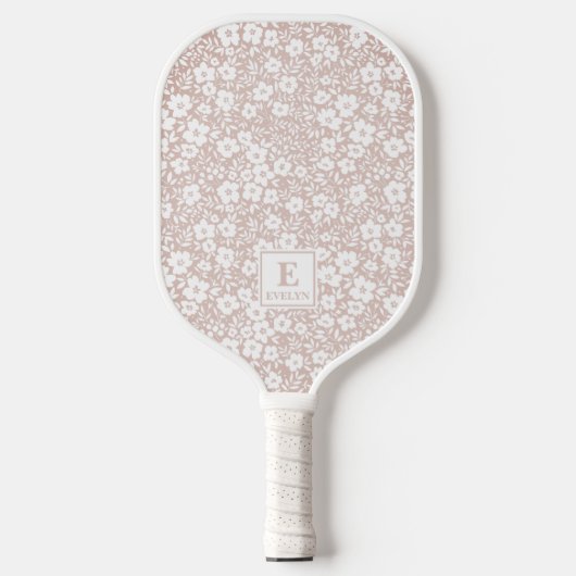 Florale Pickleball Paddle Monogram (Voorkant)