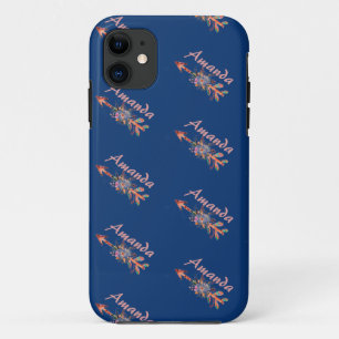 Florale pijlen gepersonaliseerd iPhone 11 hoesje