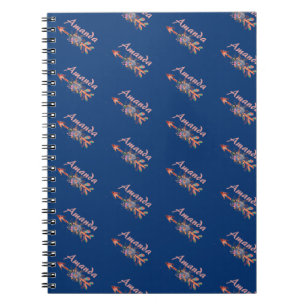Florale pijlen gepersonaliseerd notitieboek