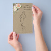 Florale Raad de Bruidsjurk Bruiloftsspel  Flyer (Hand)