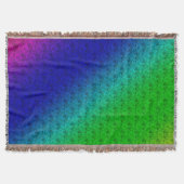 Florale regenboog gemengde strepen deken (Voorkant)