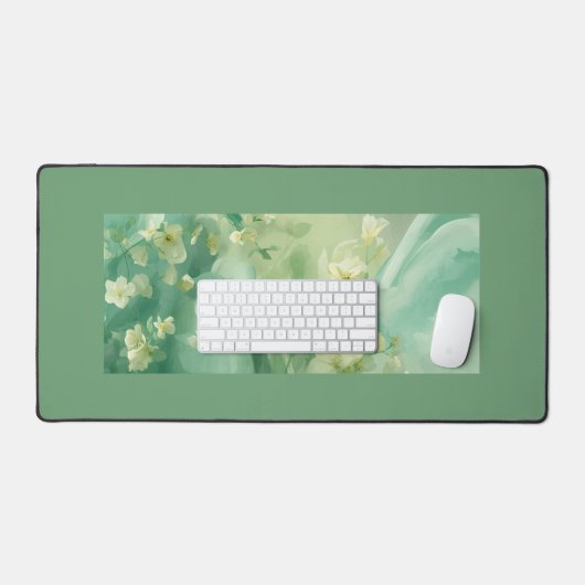 Florale rêveuse Vert Sauge Doux et Vert Menthe (Clavier et souris)