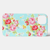 florale rozen blauw roos Case-Mate iPhone case (Achterkant (horizontaal))