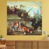 Florale schildering van buitenste aap canvas afdruk (Insitu (Woonkamer))