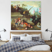 Florale schildering van buitenste aap canvas afdruk (Insitu (Slaapkamer))
