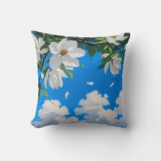 Florale Serie Kussen — Witte Magnolia
