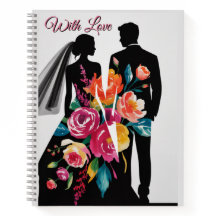 Florale Silhouet | Modern Bruid & Bruidegom Kunst