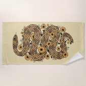 Florale slang strandlaken (Voorkant)