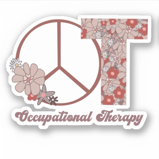 Florale Sticker voor bedrijfshyneringstherapie voo (Voorkant)