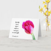 Florale sympathie, Scripture Verse over de kracht Kaart (Gele Bloem)