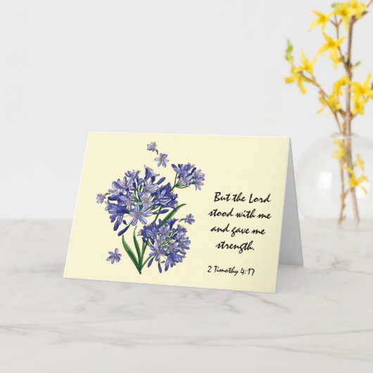 Florale sympathie, Scripture Verse over de kracht Kaart (Gele Bloem)