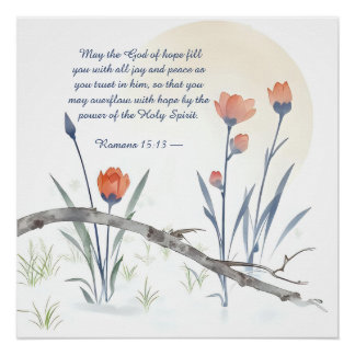 Florale takken Bijbel Geheugenanker Downloadbaar Perfect Poster