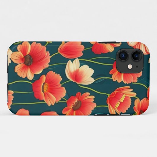 florale telefooncel Case-Mate iPhone case (Achterkant (horizontaal))