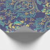 Florale textuur. Damask naadloos patroon. Cadeaupapier (Hoek)