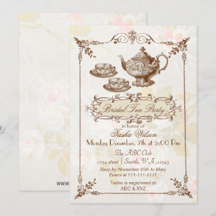  florale theepartij Vrijgezellenfeest Invites Kaart