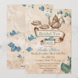  florale theepartij Vrijgezellenfeest Invites Kaart