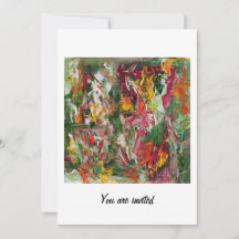 Florale trillende uitnodiging 2023 abstracte kunst