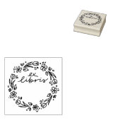 florale tulp ex libris boekstempel rubberstempel (Gestempeld)