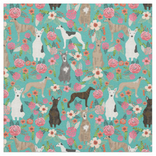 florale turquoise stof