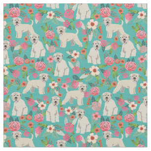 florale turquoise van de ierse pieper stof
