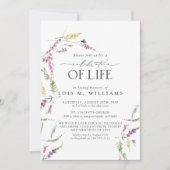 Florale viering van het leven in wilde bloemen kaart (Voorkant)