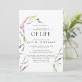 Florale viering van het leven in wilde bloemen kaart (Staand voorkant)