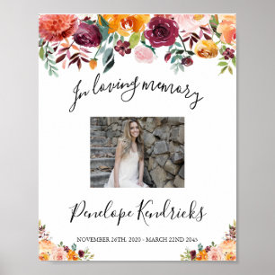 Florale viering van het teken van het leven, fotot poster