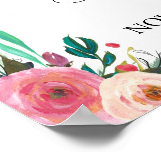 Florale viering van het Welkomstteken van het Leve Poster (Hoek)