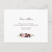 florale violette serez-vous ma carte Flowgirl (Dos)