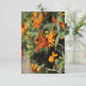 florale vlinder mist je kaart (Staand voorkant)