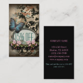  florale vlinder SPA Visitekaartje (Voorkant / Achterkant)