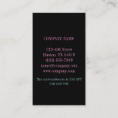  florale vlinder SPA Visitekaartje (Achterkant)