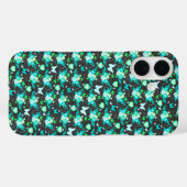 Florale vlinders & harten, jade iphone case (Achterkant (horizontaal))