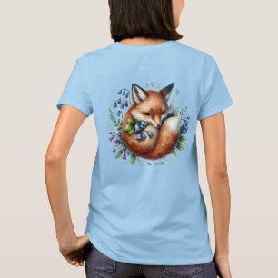 Florale Vos Botanische Bos Achterkant Print T-shirt